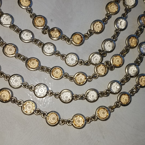 Retail $65! NWOT 5 Tier Statement Necklace - Picture 2 of 4